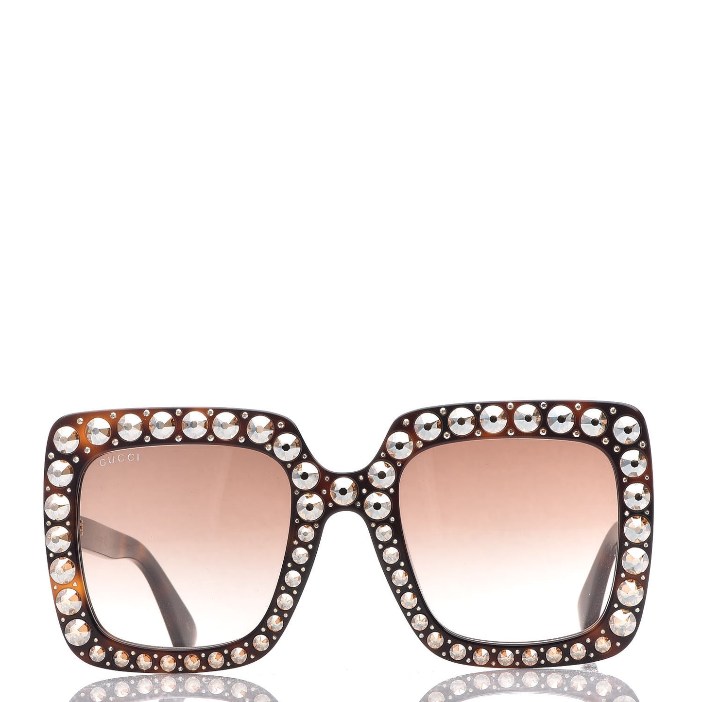 Acetate Crystal Oversize Sunglasses GG0148S Tortoise