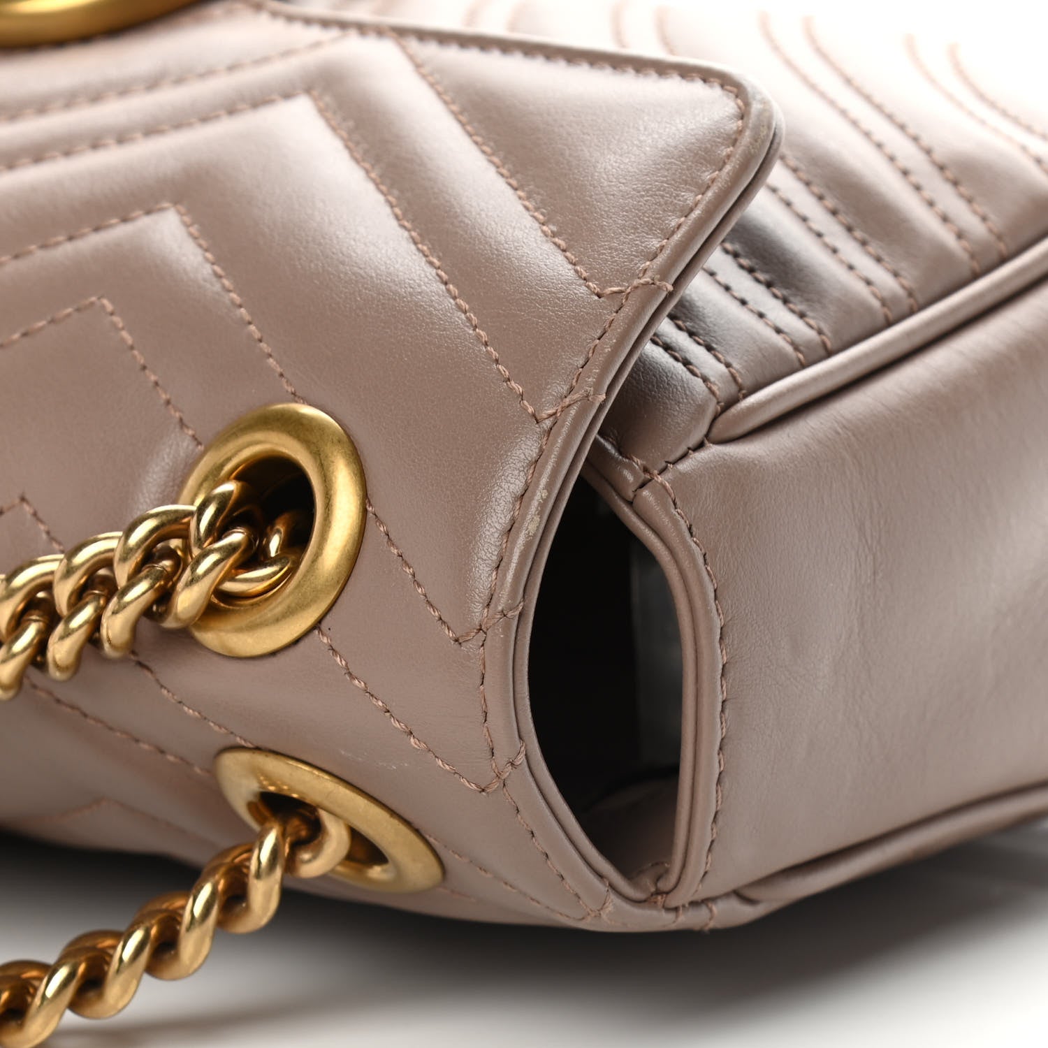 Gucci Calfskin Matelasse Small GG Marmont Shoulder Bag Porcelain Rose 12 of 12