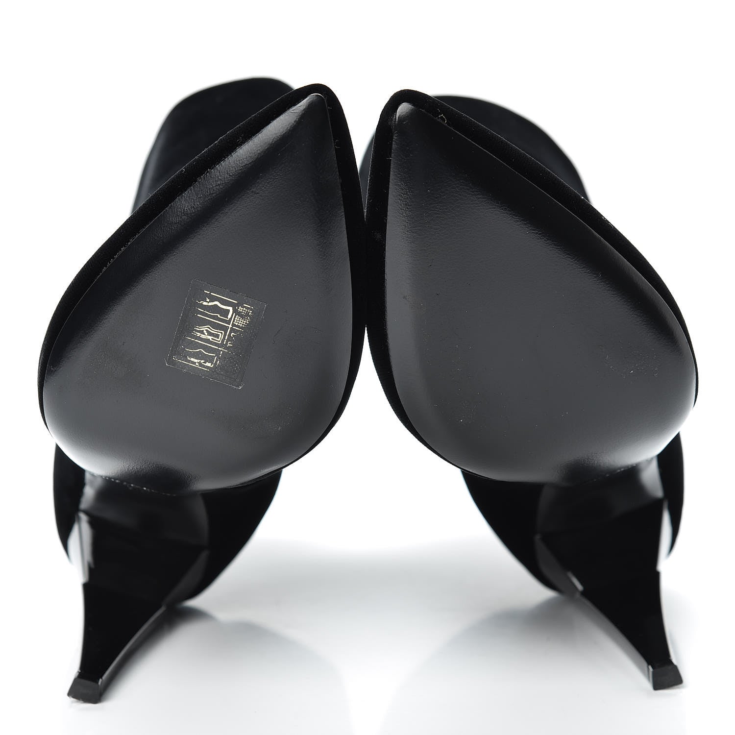 Saint Laurent Velvet Freja 105 Ankle Booties 35.5 Black 5 of 14