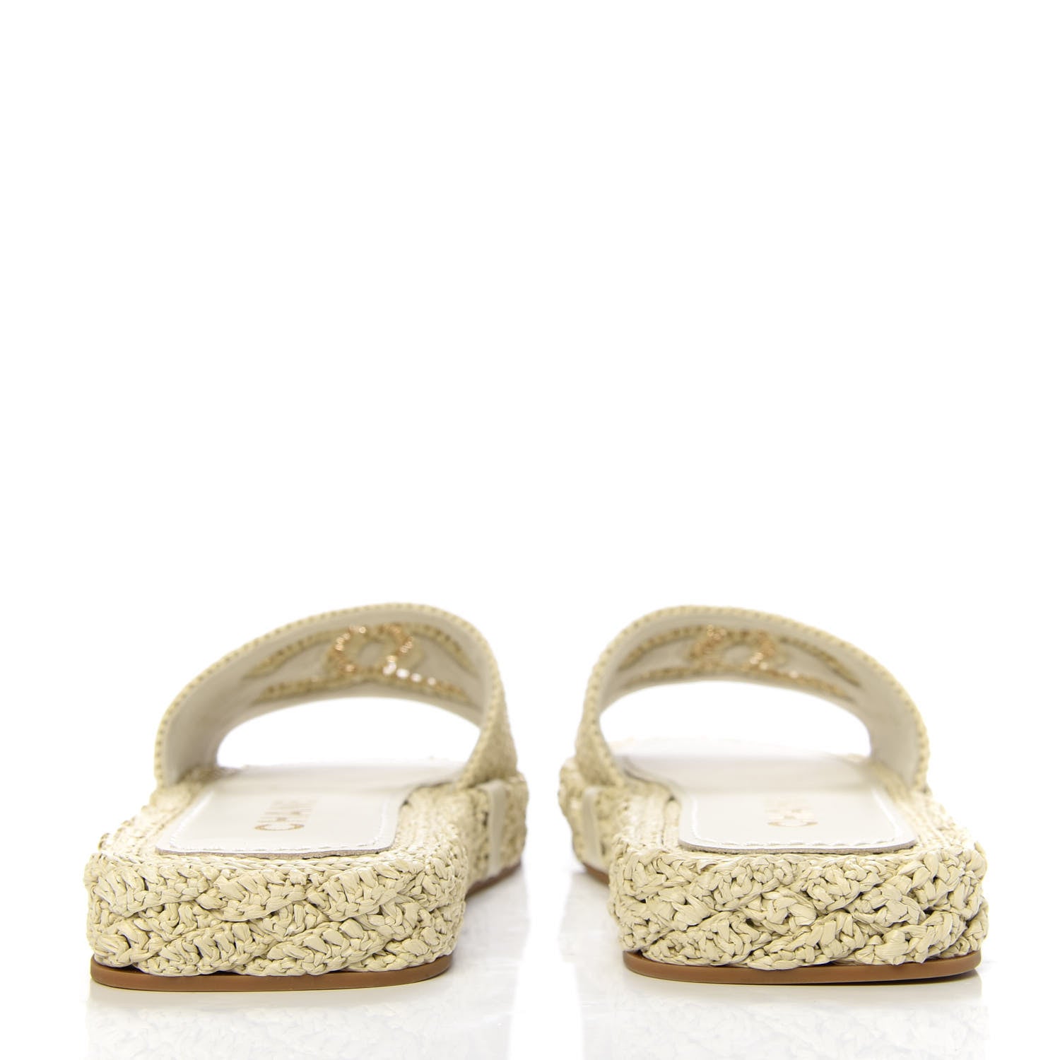 Chanel Braided Cord CC Mules 38 Light Beige 6 of 10