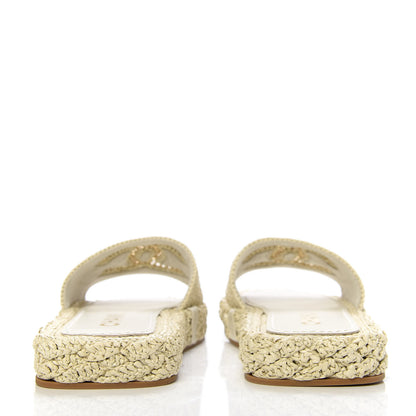 Chanel Braided Cord CC Mules 38 Light Beige 6 of 10