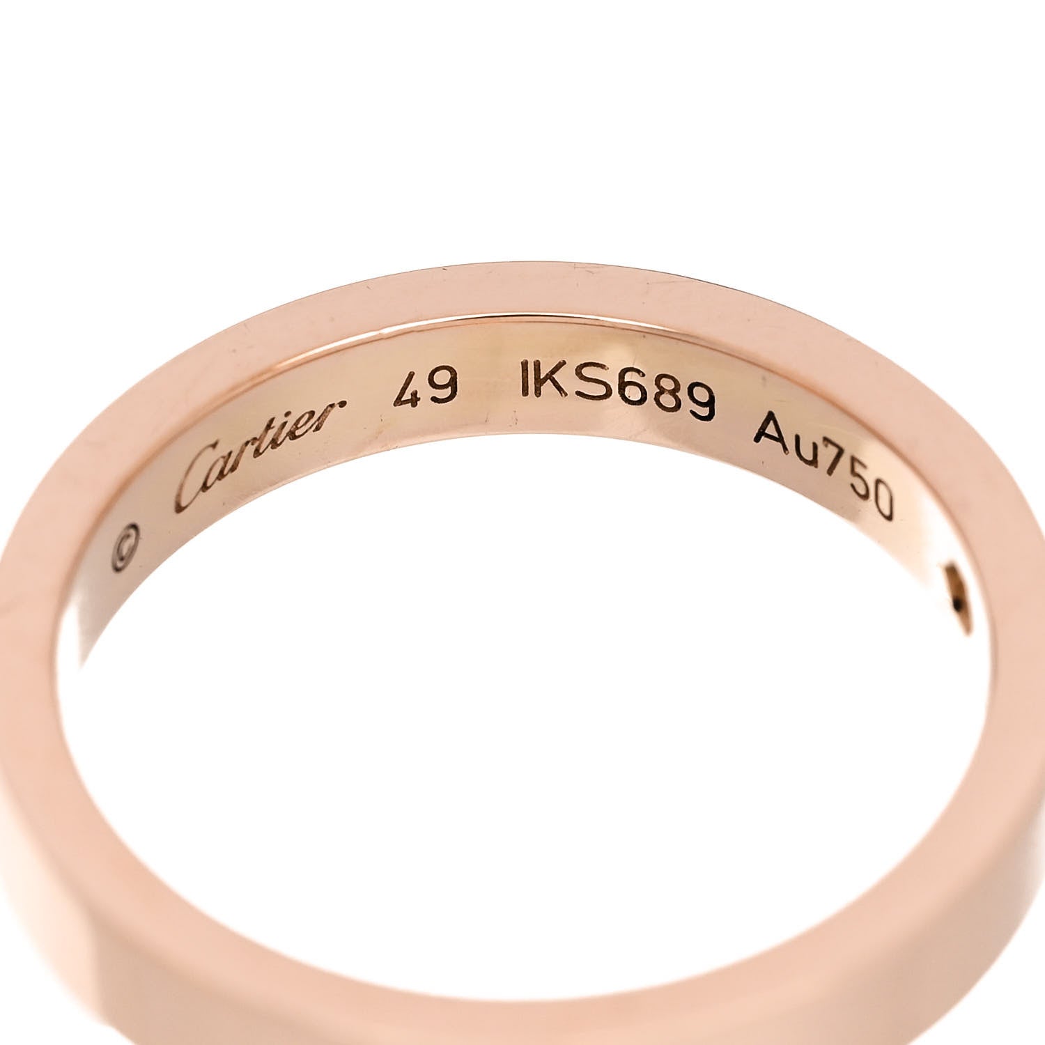 Cartier 18K Pink Gold Diamond 3mm C De Cartier Wedding Band Ring 49 5 4 of 5