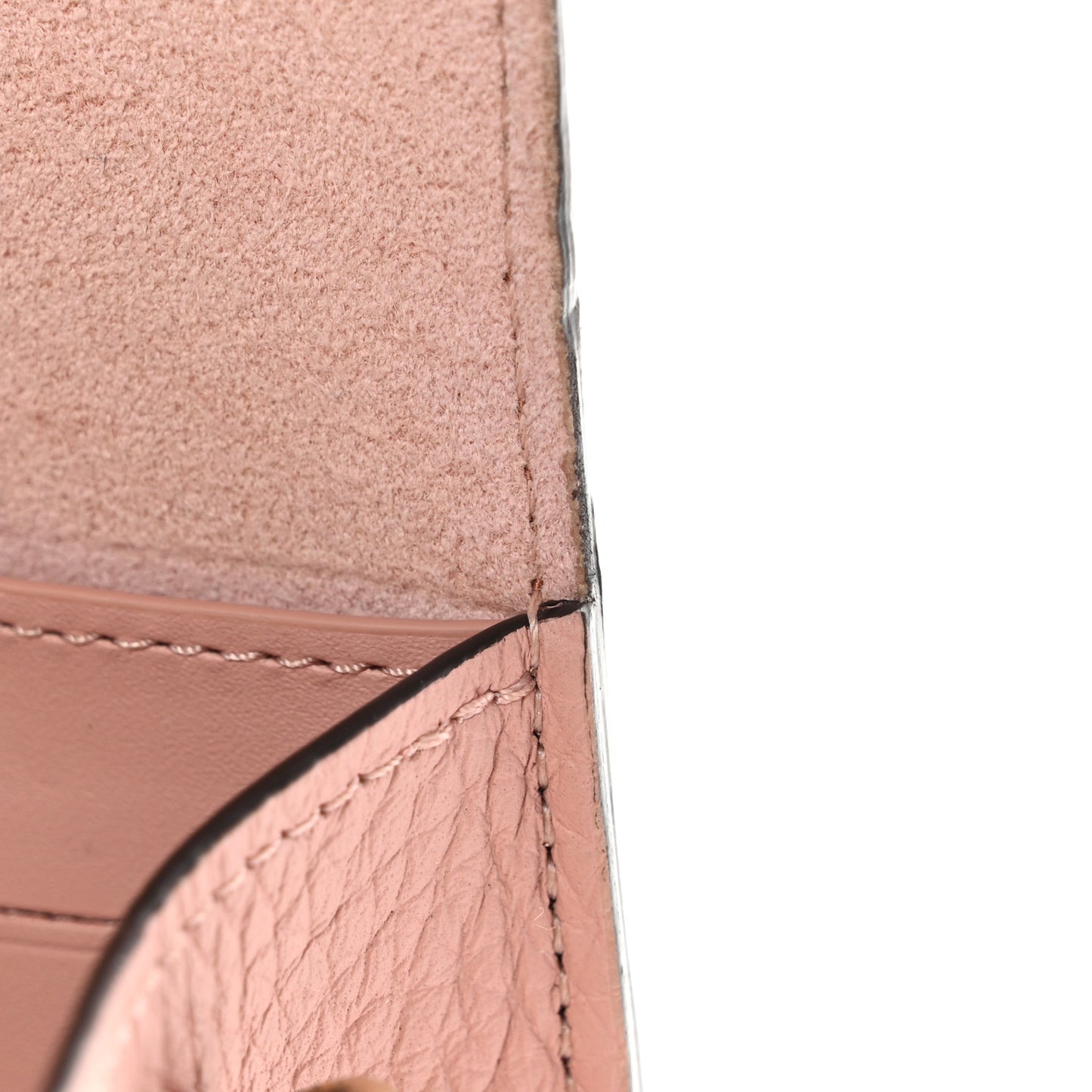 Damier Ebene Croisette Chain Wallet Magnolia