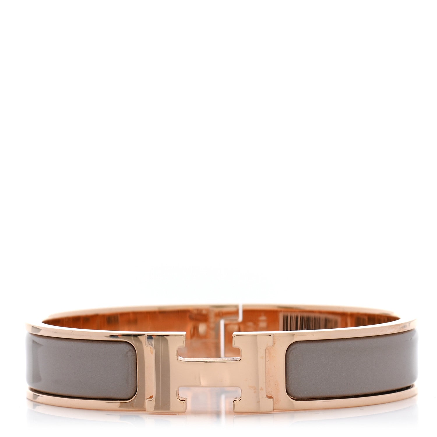 Hermes Enamel Narrow Clic Clac H Bracelet PM Marron Glace 1 of 4