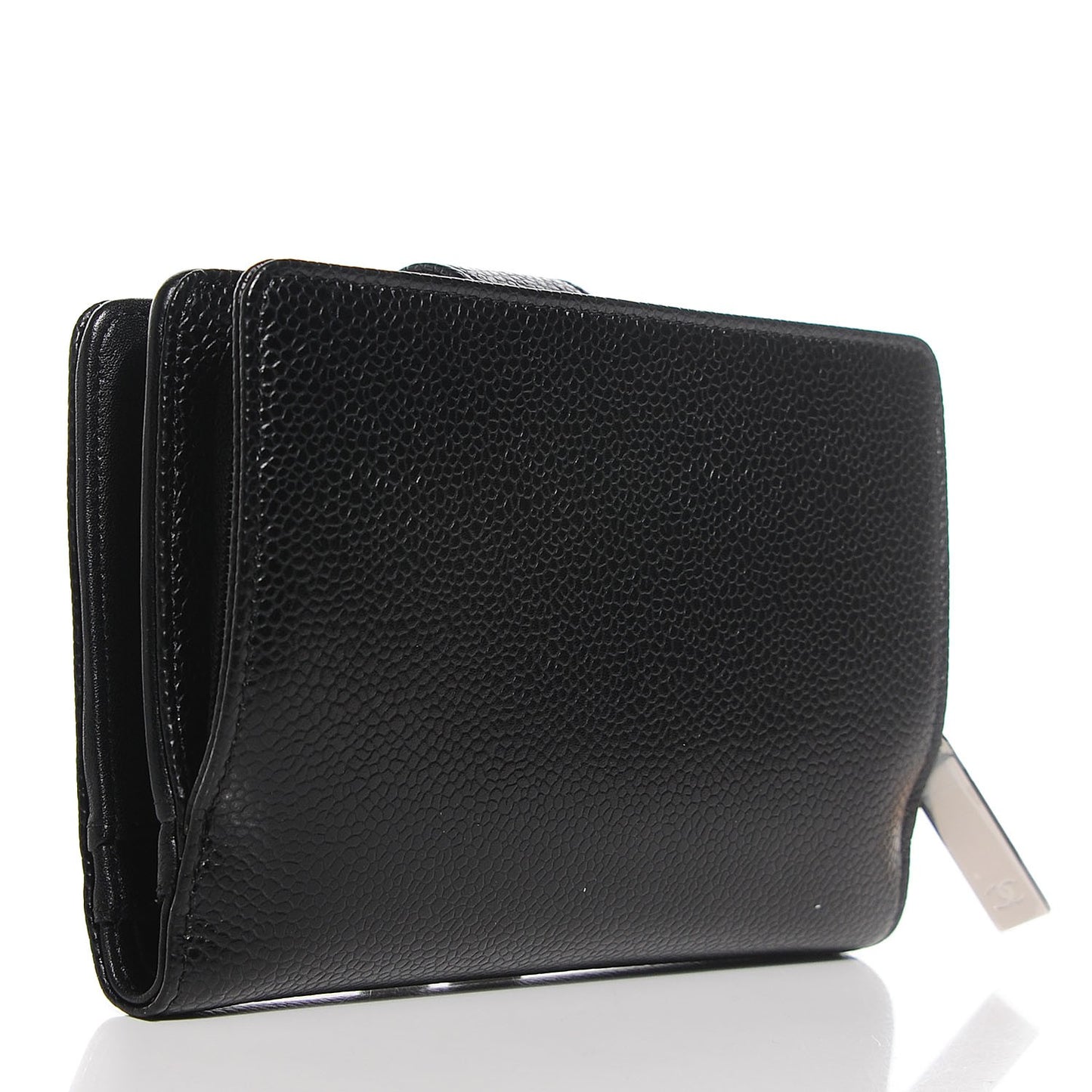 Caviar Timeless CC L-Zip Pocket Wallet Black