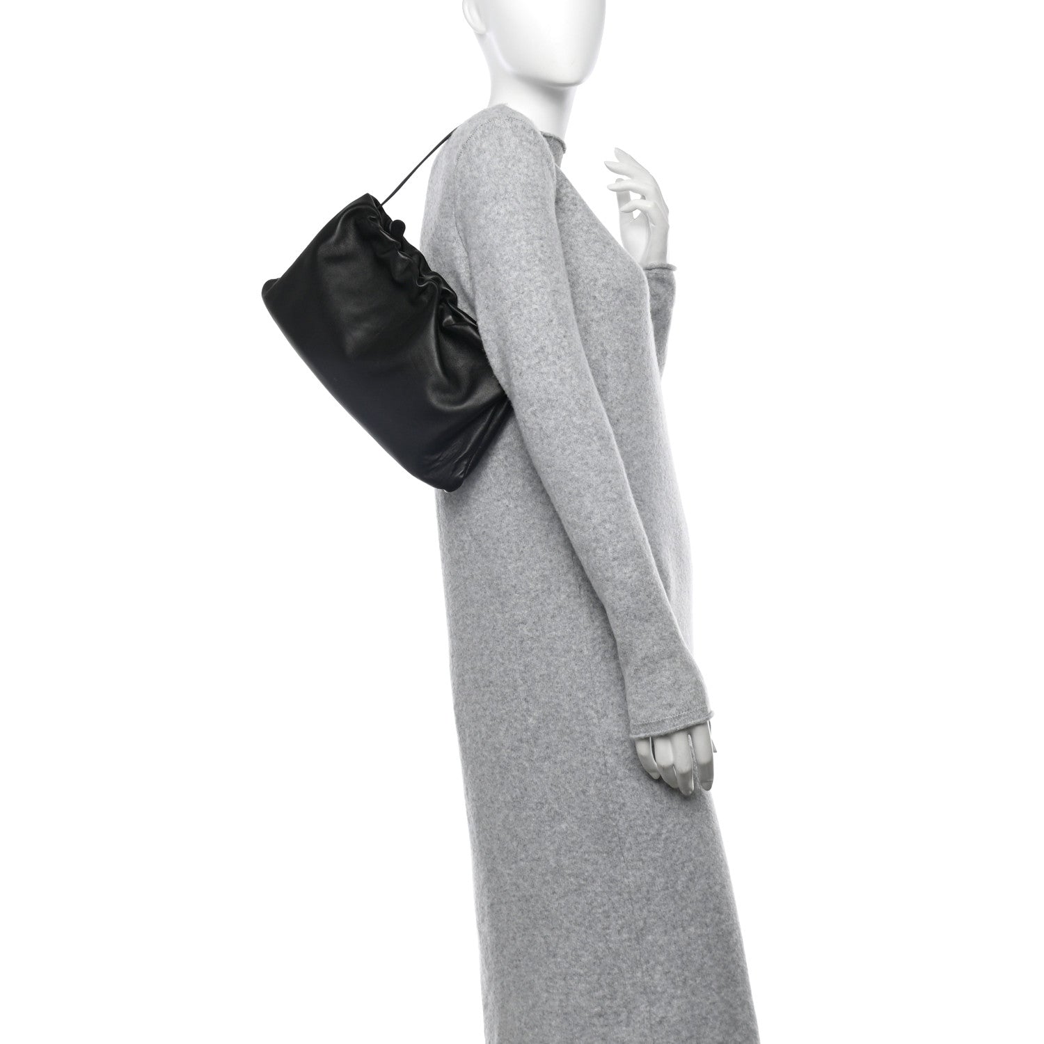 The Row Goatskin XL Bourse Bag Black 2 of 9