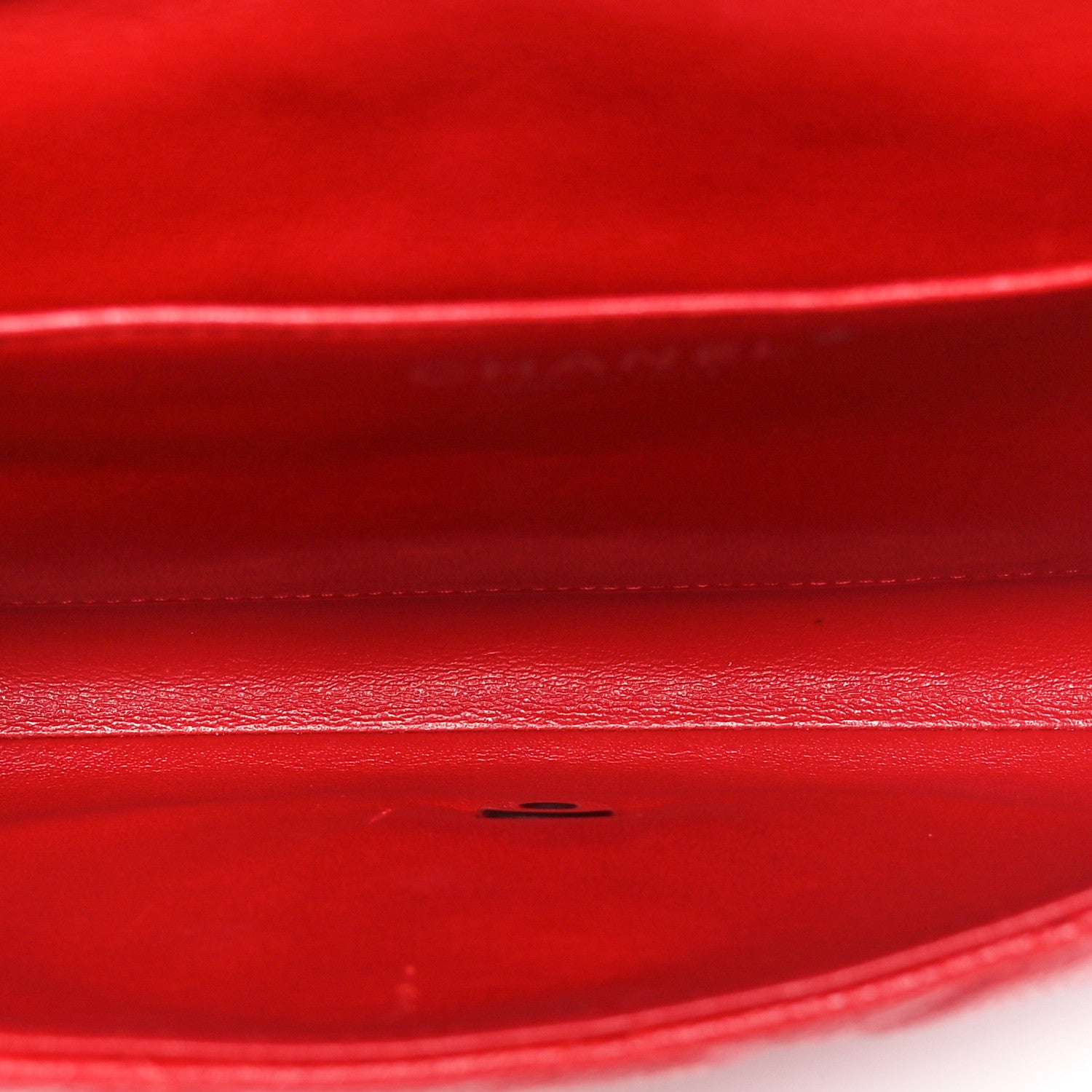 Chanel Caviar Quilted Clutch With Chain Flap Red 5 of 10