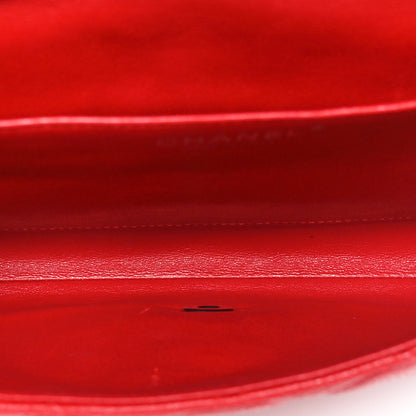 Chanel Caviar Quilted Clutch With Chain Flap Red 5 of 10