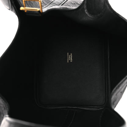 Hermes Ostrich Picotin Lock 18 Black 5 of 12