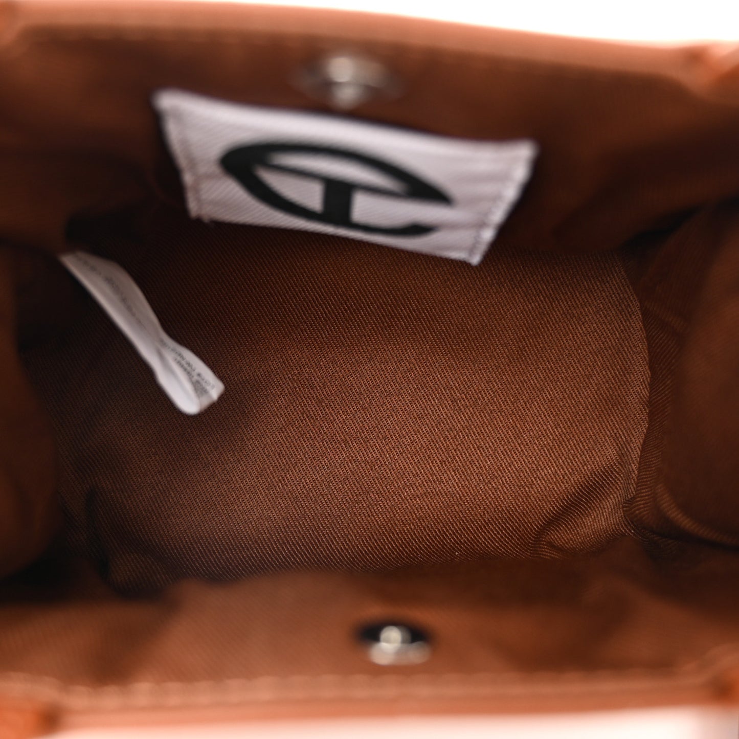 Vegan Leather Small Shopping Bag Tan