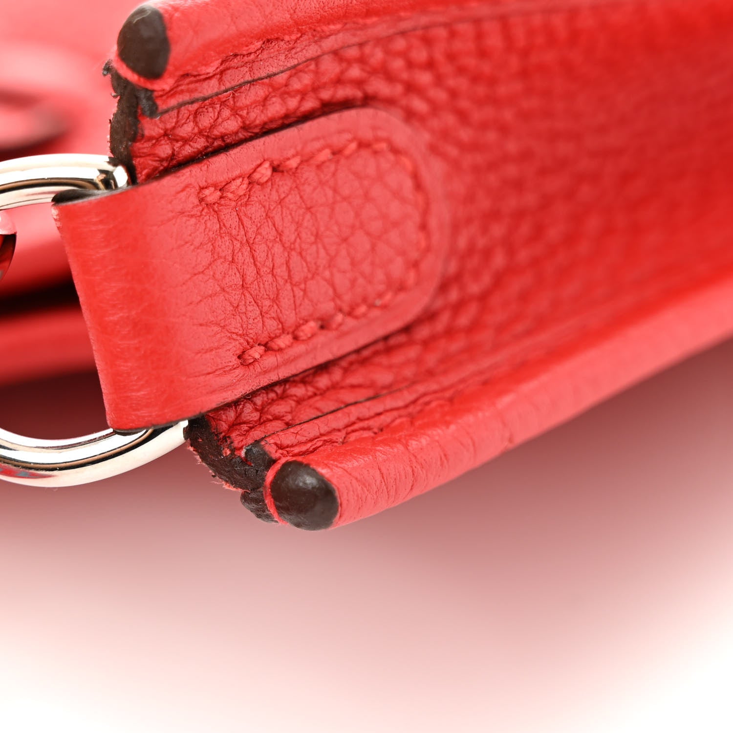 Hermes Taurillon Maurice Zigzag Sangle Evelyne TPM Rouge De Coeur Bleu Du Nord 11 of 12