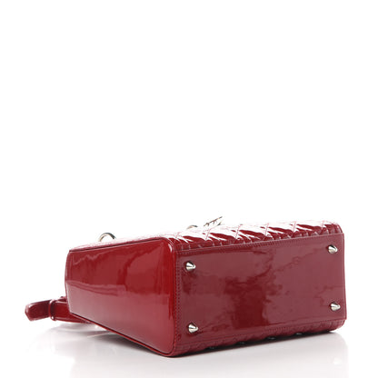 Christian Dior Patent Cannage Medium Lady Dior Red 4 of 10