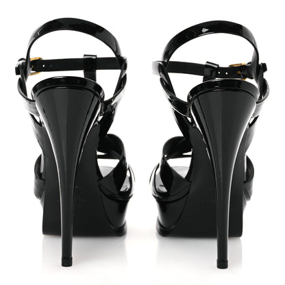 Saint Laurent Patent Tribute 105 Platform Sandals 38.5 Black 6 of 11