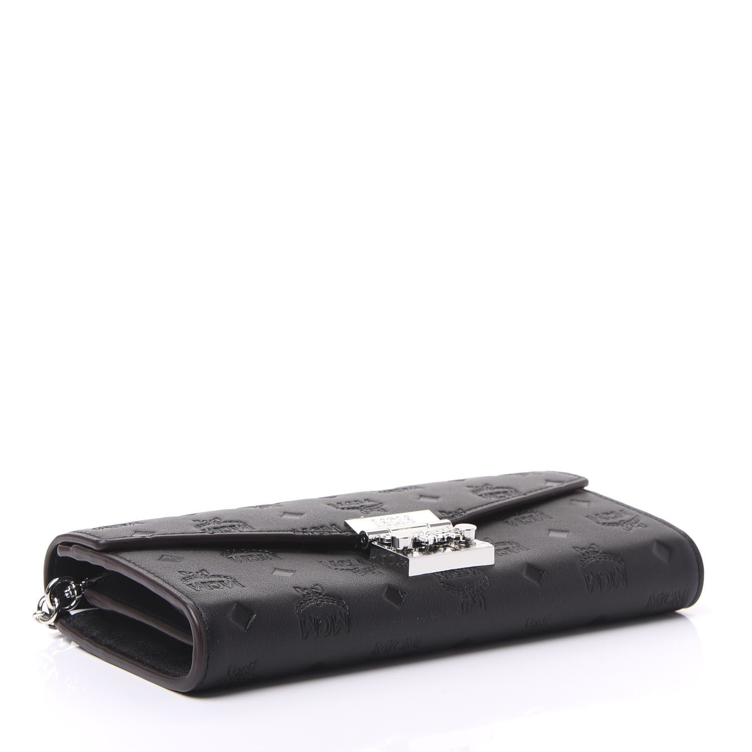 MCM Calfskin Ottomar Large Patricia Wallet On Chain Black 3 of 10