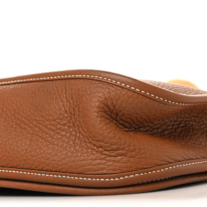 Hermes Taurillon Clemence Evelyne III PM Gold 9 of 10
