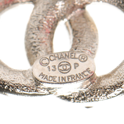 Chanel Crystal CC Earrings Silver 5 of 5