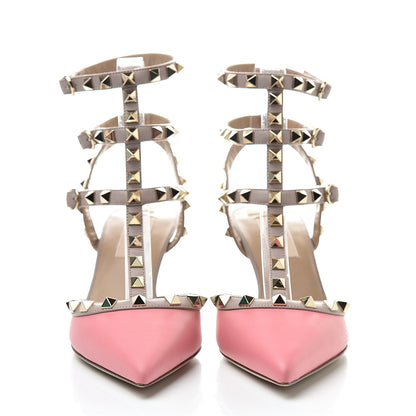 Valentino Garavani Nappa Rockstud Ankle Strap 65mm Pumps 36.5 Paradise Rose Poudre 2 of 9