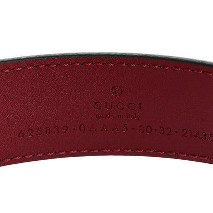 Gucci Plutone Calfskin Double G 30mm Belt 80 32 Rosso Ancora 3 of 6