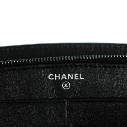 Chanel Patent Large CC Compact Zip Gusset Wallet Black 6 of 8