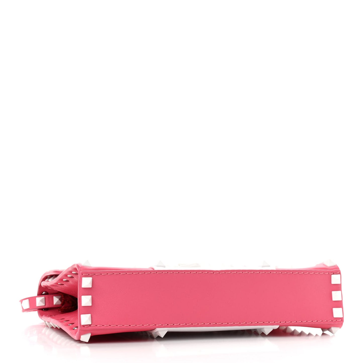 Vitello Colorblock Medium Free Rockstud Flip Lock Crossbody Bag Shadow Pink Optic White