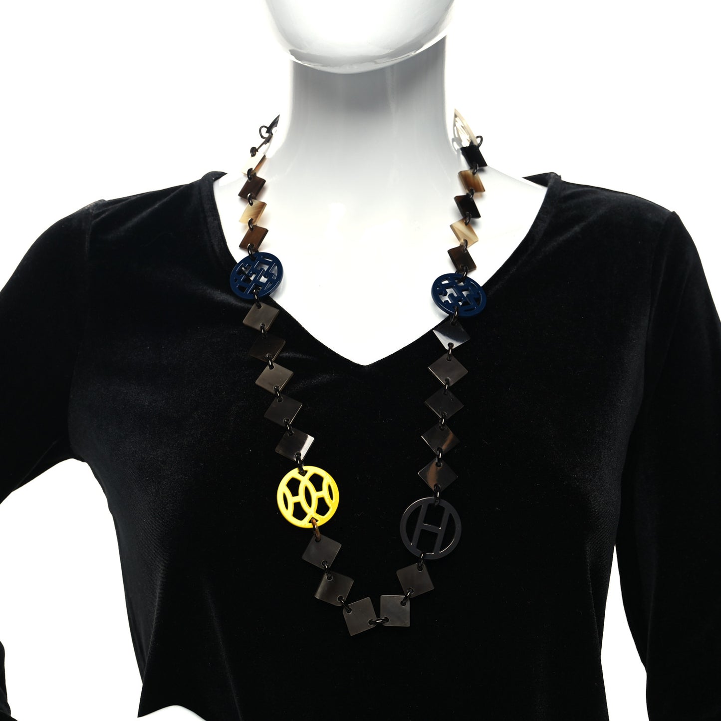 Buffalo Horn Lacquer Lena Necklace Multicolor