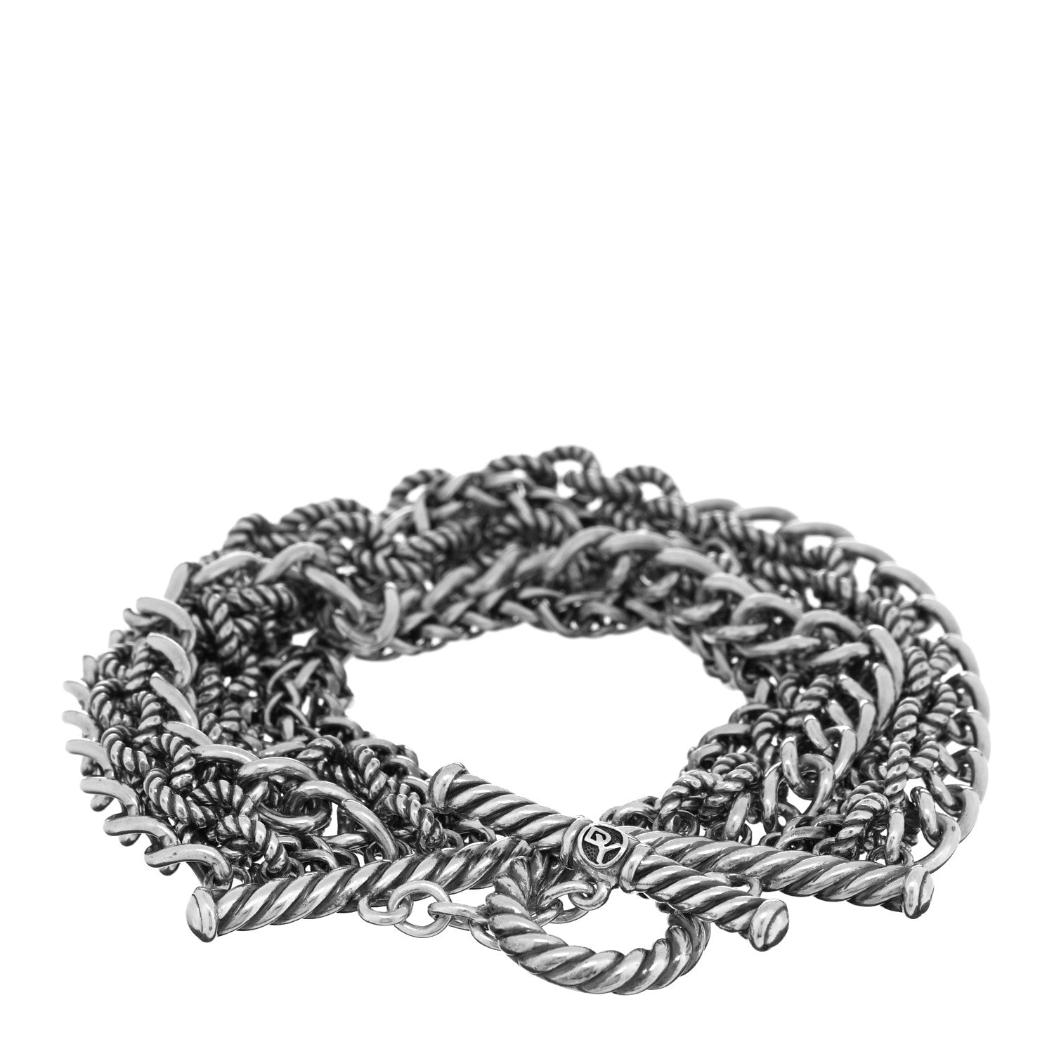 David Yurman Sterling Silver Multi Chain Toggle Bracelet 2 of 3