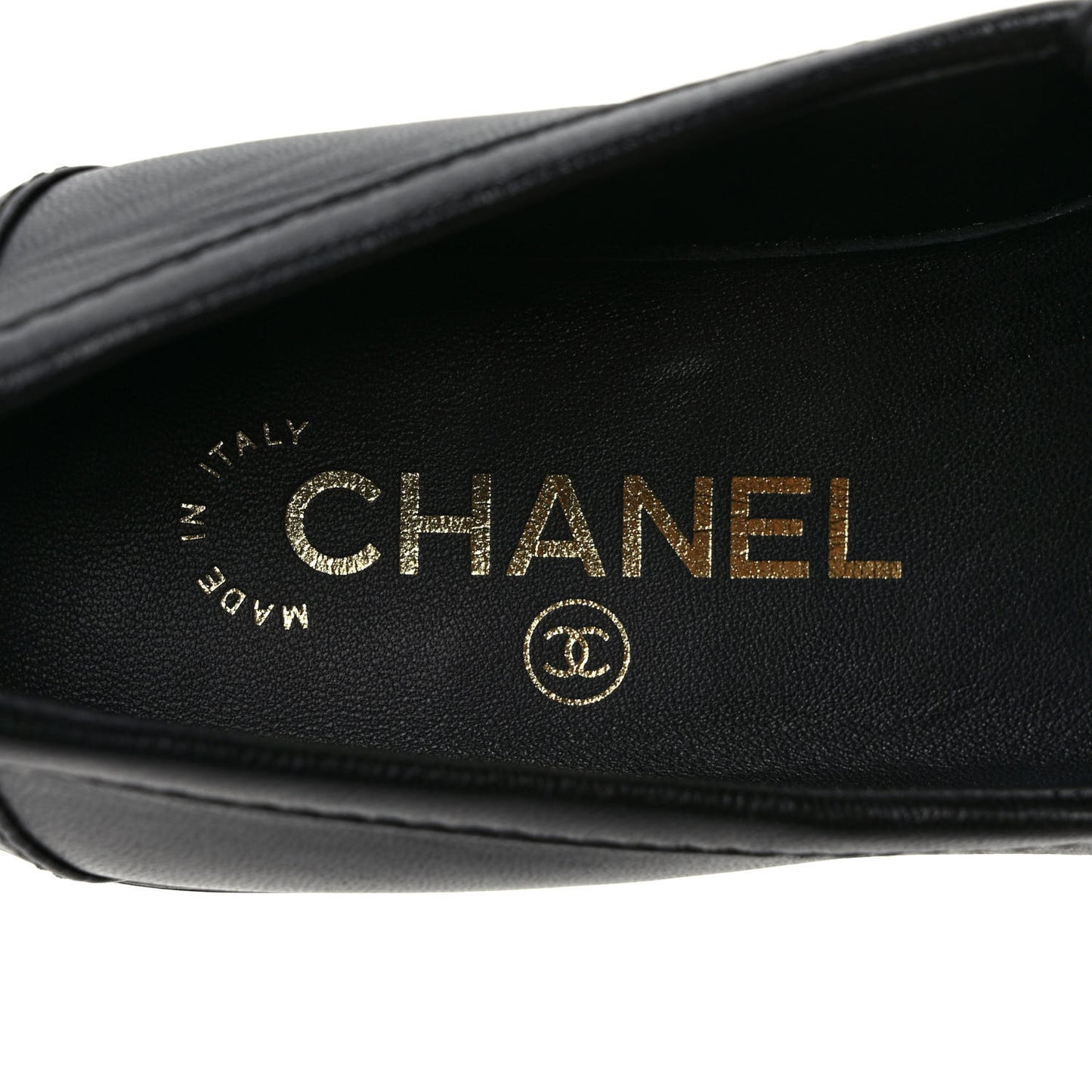 Lambskin Quilted CC Turnlock Loafers 35.5 Black