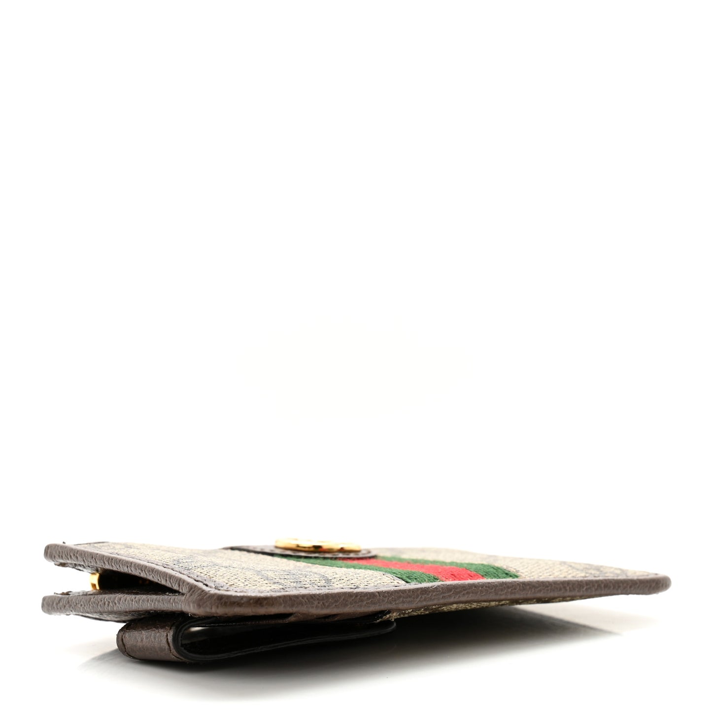 GG Supreme Monogram Web Ophidia Coin Case Brown