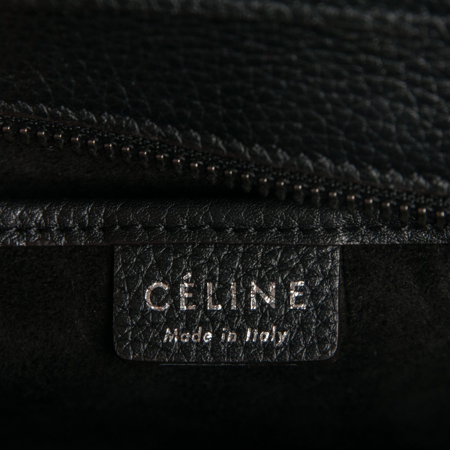 Drummed Calfskin Nano Luggage Black