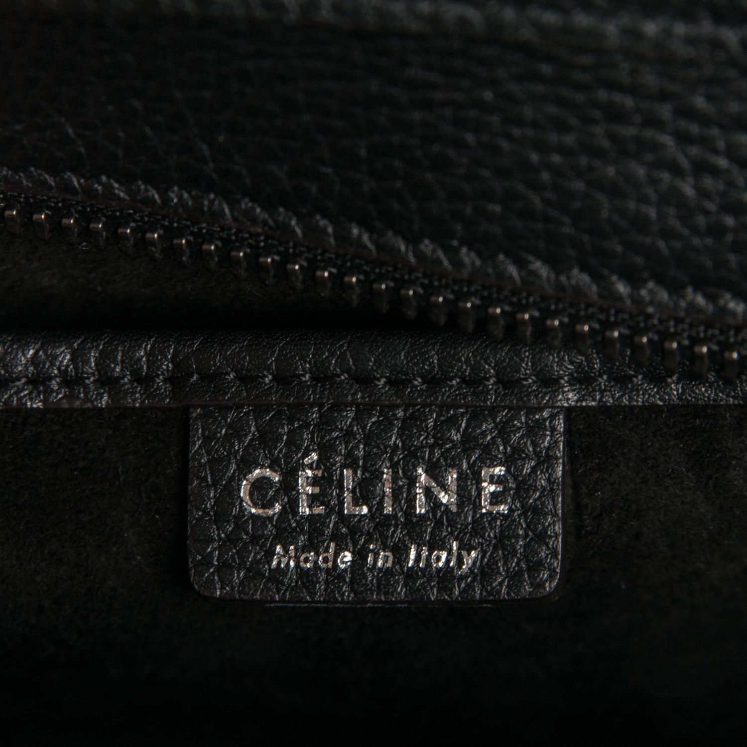 Celine Drummed Calfskin Nano Luggage Black 6 of 6