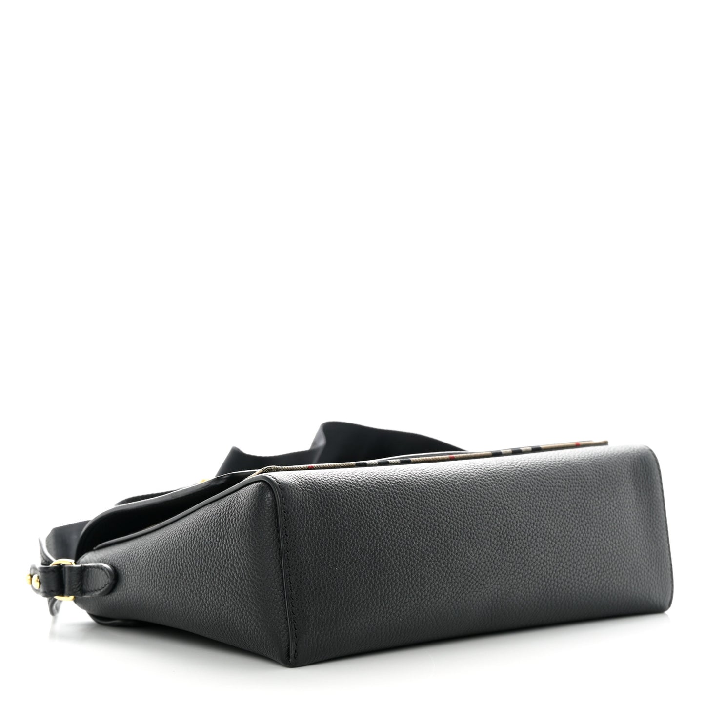 Grainy Calfskin Vintage Check Note Crossbody Bag Black