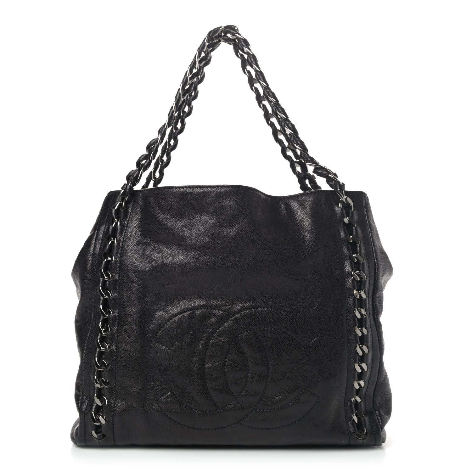 Chanel Glazed Caviar Modern Chain Tote Black 1 of 4