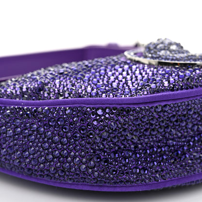Versace Crystal Repeat Mini Hobo Purple 7 of 9