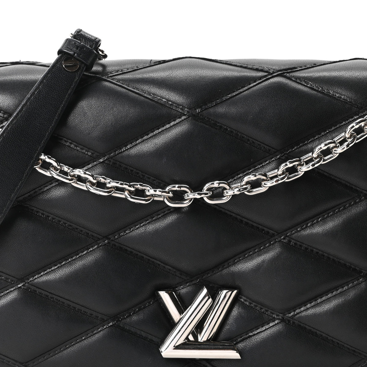 Louis Vuitton Lambskin Malletage GO-14 MM Black 8 of 10