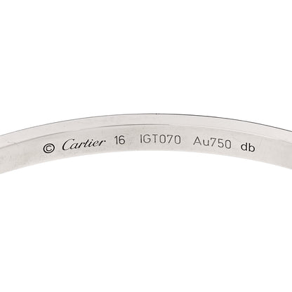 Cartier 18K White Gold Small LOVE Bracelet 16 5 of 8