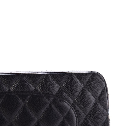 Chanel Caviar Quilted Medium Double Flap Black 12 of 17