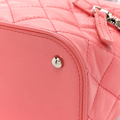 Chanel Crumpled Calfskin PVC Quilted Flap Pink 17 of 20