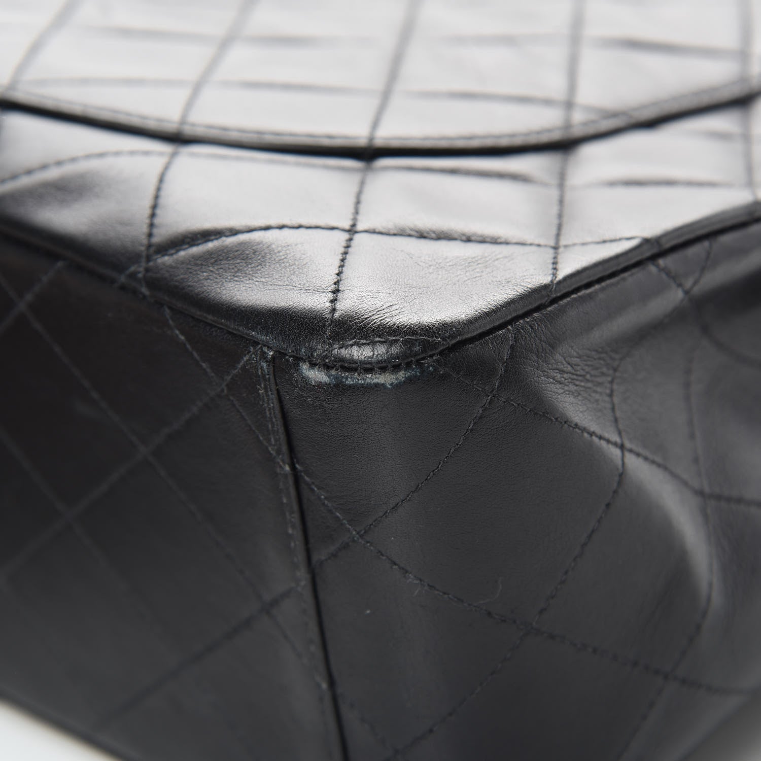 Chanel Lambskin Quilted XL Jumbo Single Flap Black 12 of 19