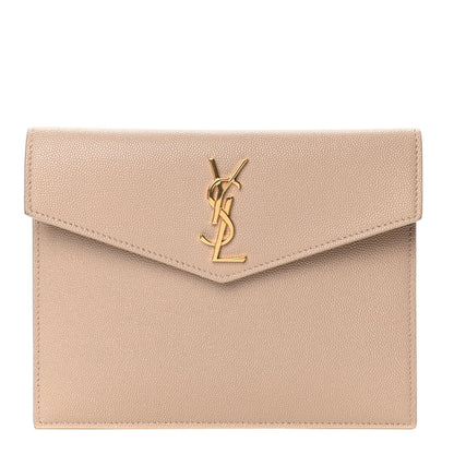Saint Laurent Grain De Poudre Uptown Baby Pouch Beige 1 of 4