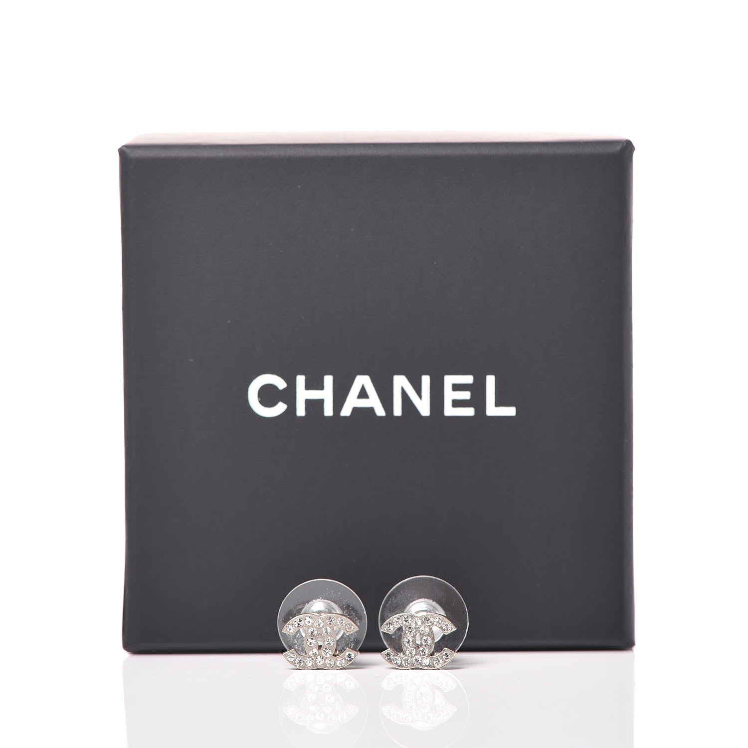 Chanel Crystal Mini Timeless CC Earrings 4 of 4