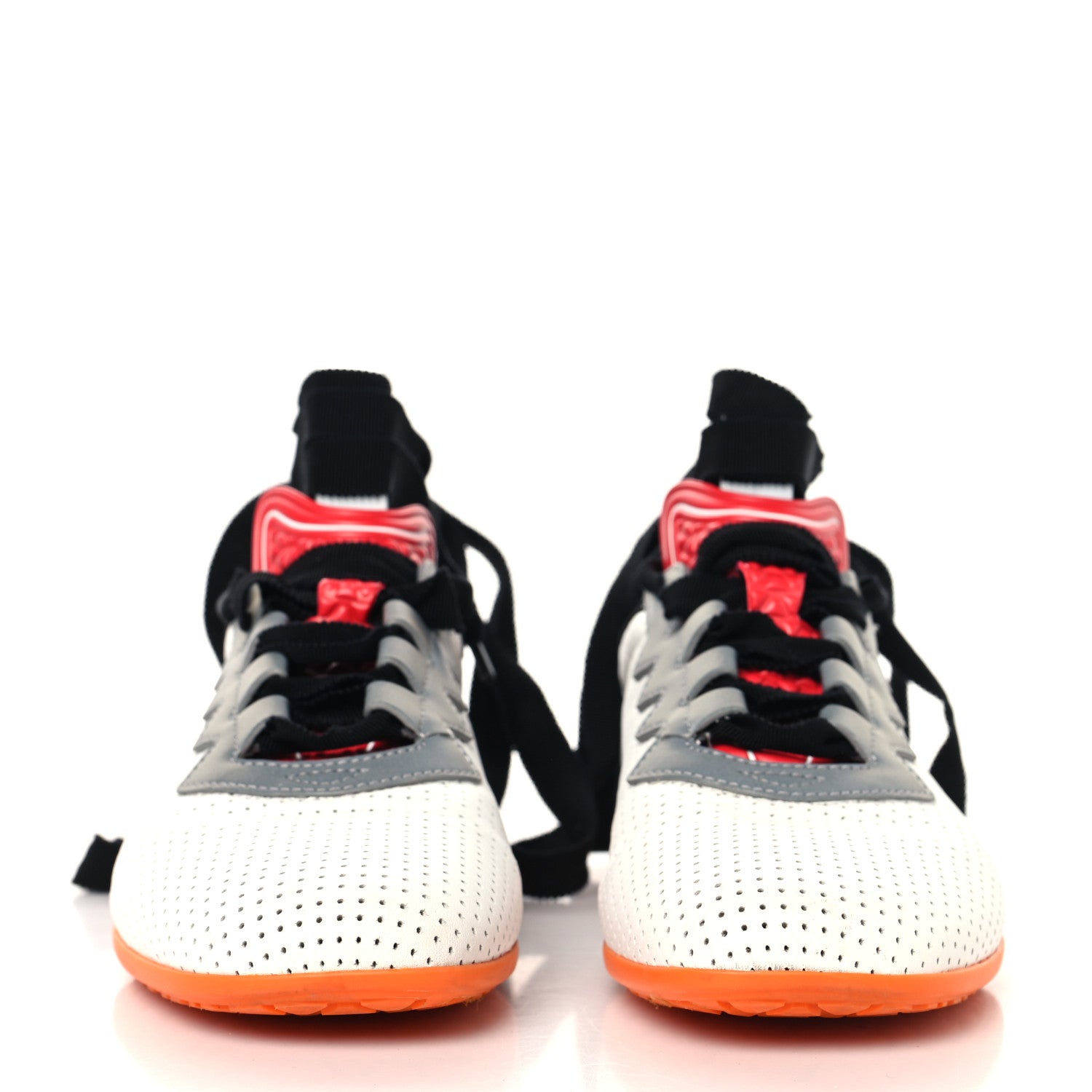 Valentino Garavani Nappa Perforated Womens Chromathon Sneakers 35 White Grey Red 3 of 8