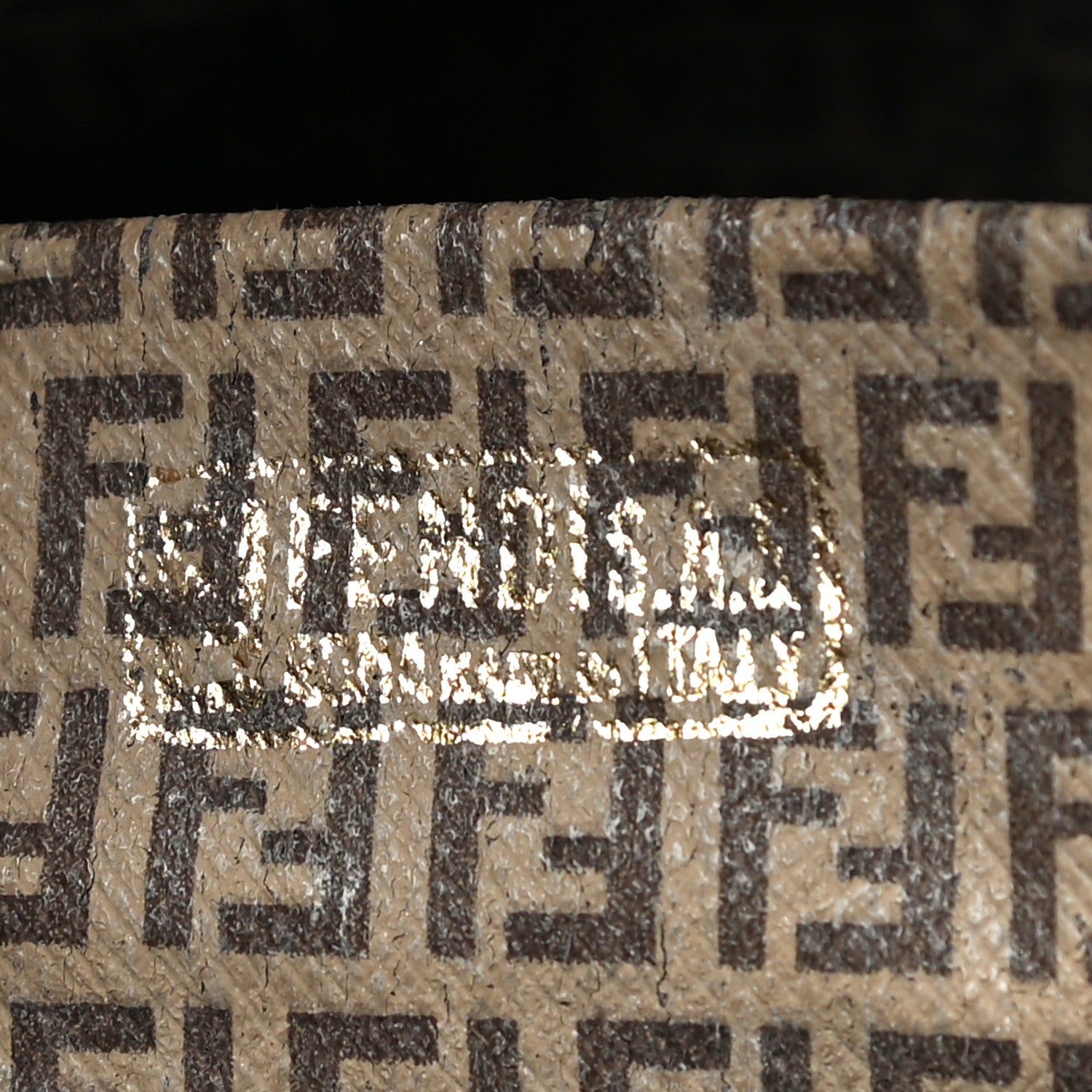 Fendi Vinyl Zucchino Zip Pouch Tobacco 6 of 17