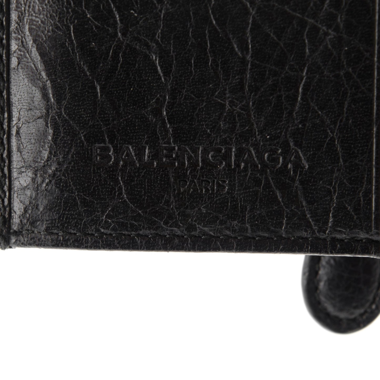 Agneau Giant Gold Card Case Black