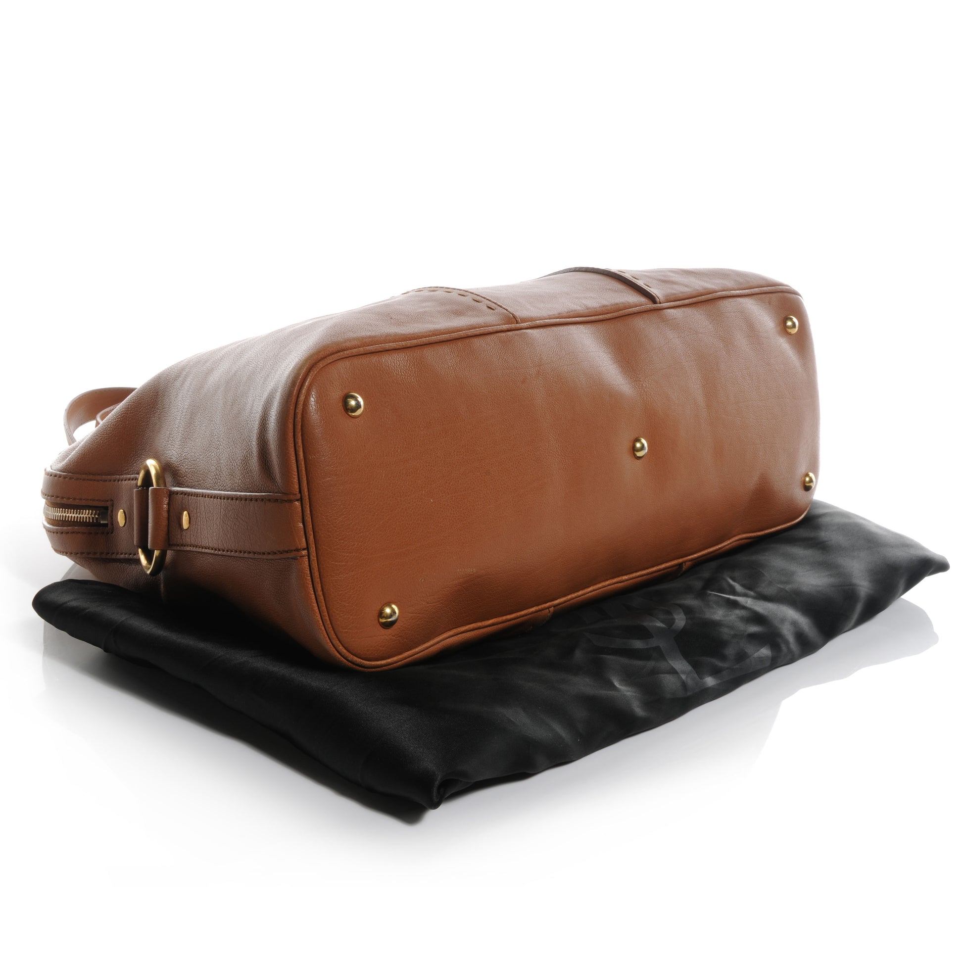Saint Laurent Leather Oversized Muse Tan 4 of 10