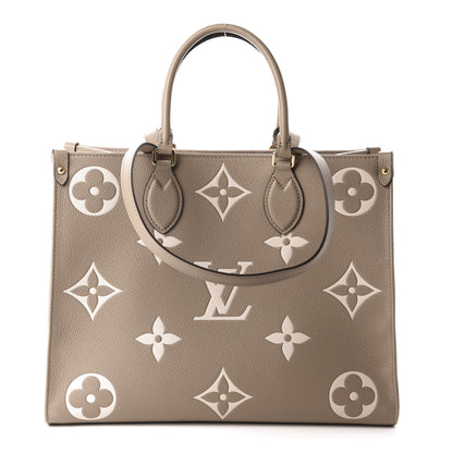 Louis Vuitton Empreinte Monogram Giant Onthego MM Tourterelle Creme 1 of 10