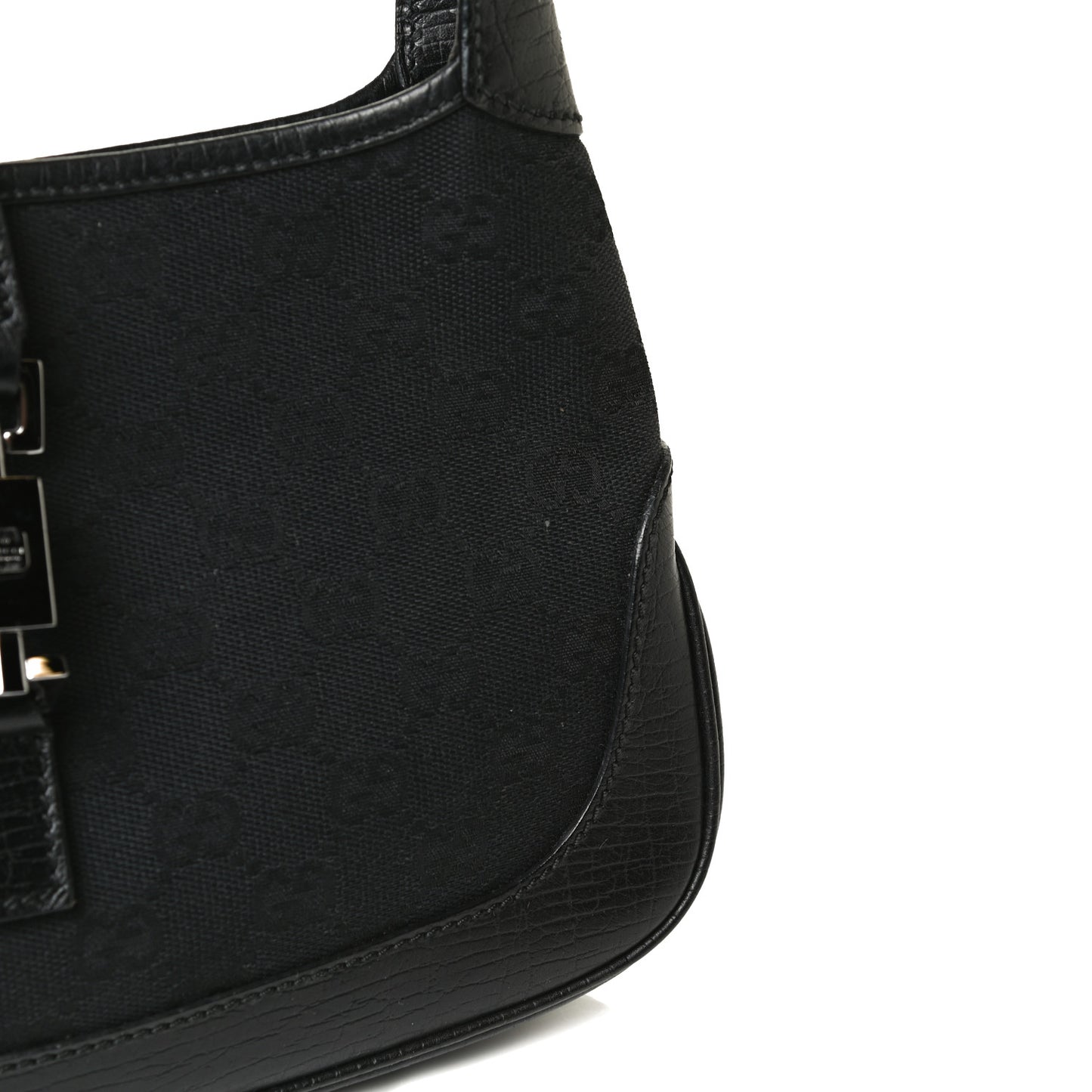 Denim Monogram Small Jackie O Hobo Black