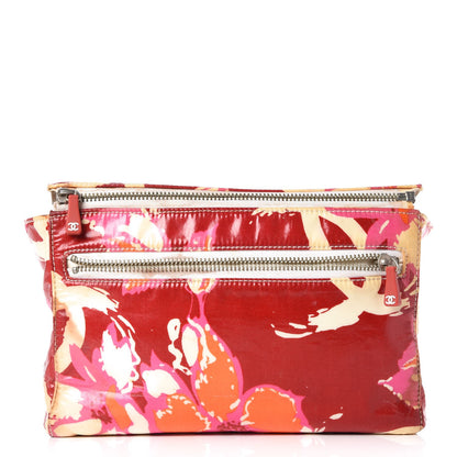 Chanel Coated Canvas Floral Print CC Cosmetic Case Multicolor 1 of 13