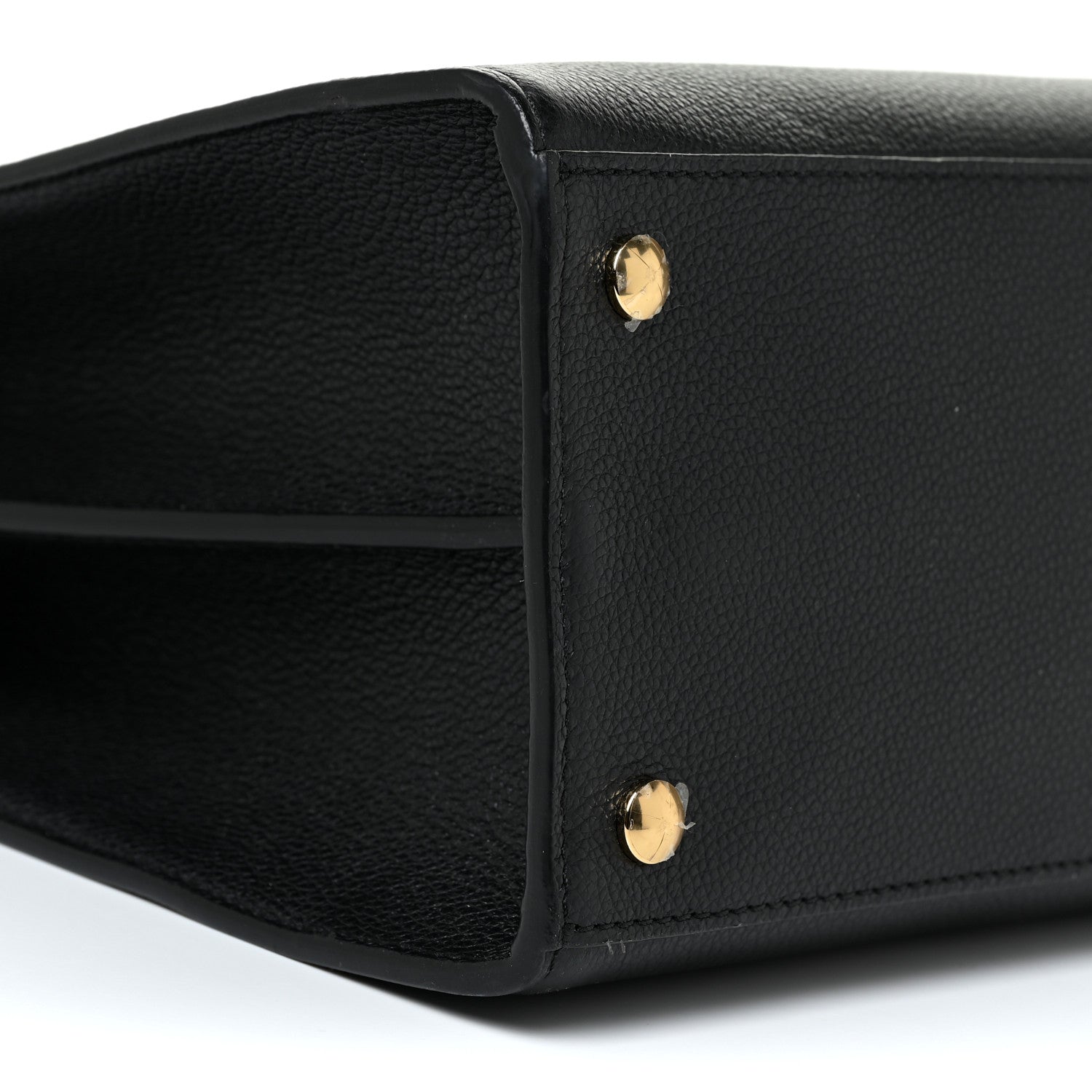 Burberry Grainy Calfskin Medium Title Bag Black 9 of 10