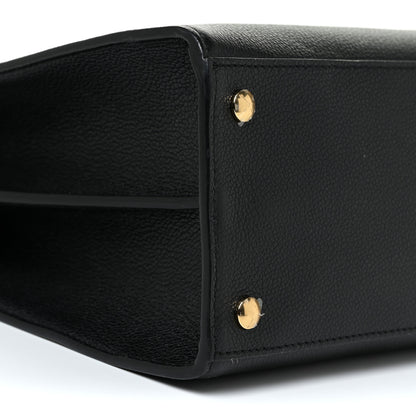 Burberry Grainy Calfskin Medium Title Bag Black 9 of 10