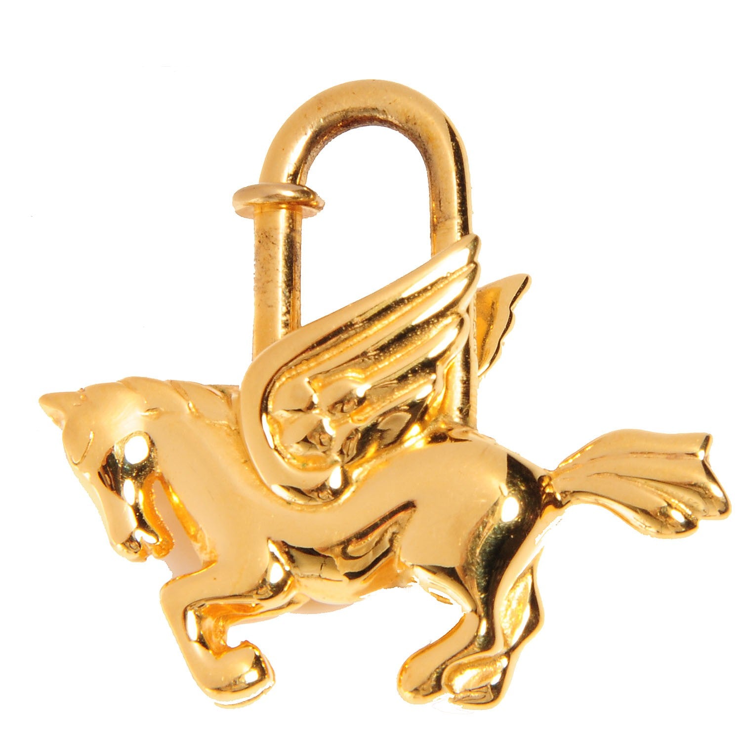Hermes Pegasus Cadena Lock Gold Plated 1 of 4